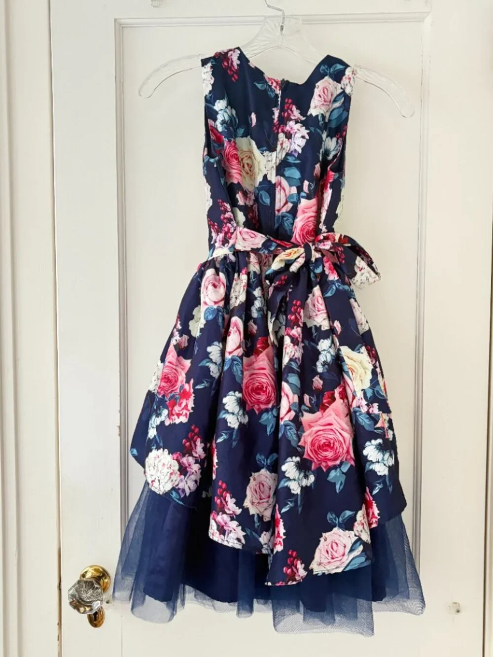 Nannette Kids Floral Dress Size 12 Navy